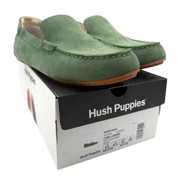 Hush Puppies Women's Cora Loafer Soft Sage Suede Size 8.5 M NEW - Picture 1 of 16
